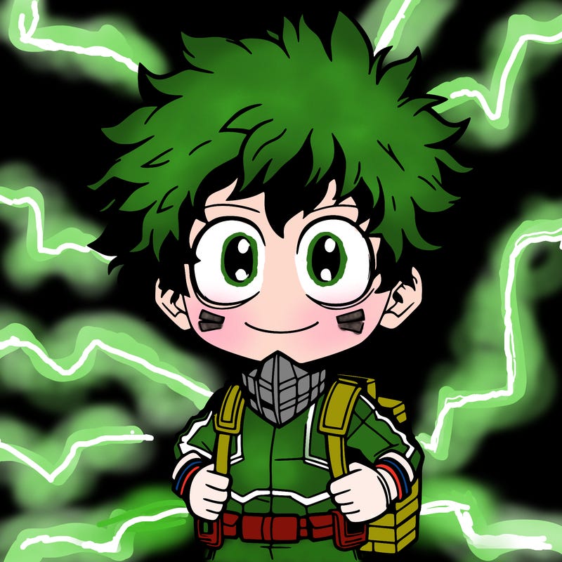midoriya in hero uniform