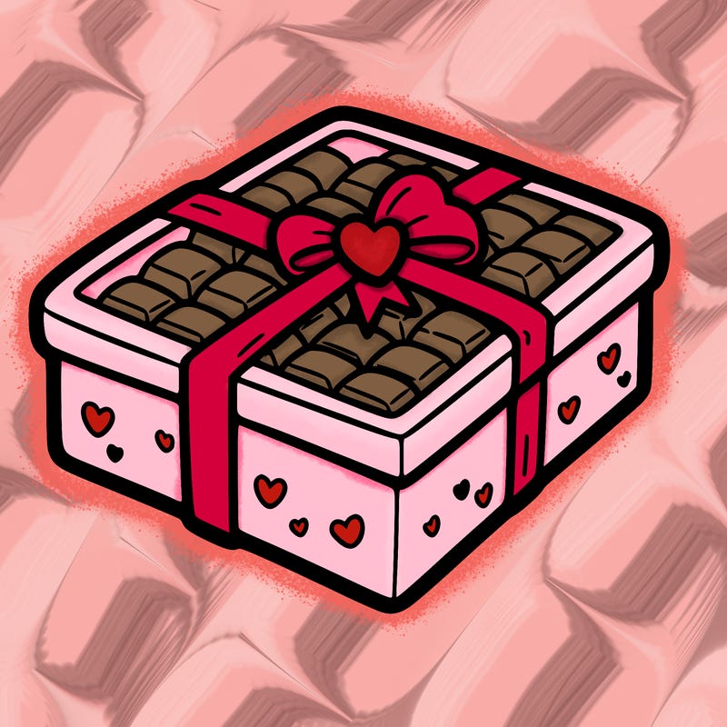 a box of chocolate for valentines day