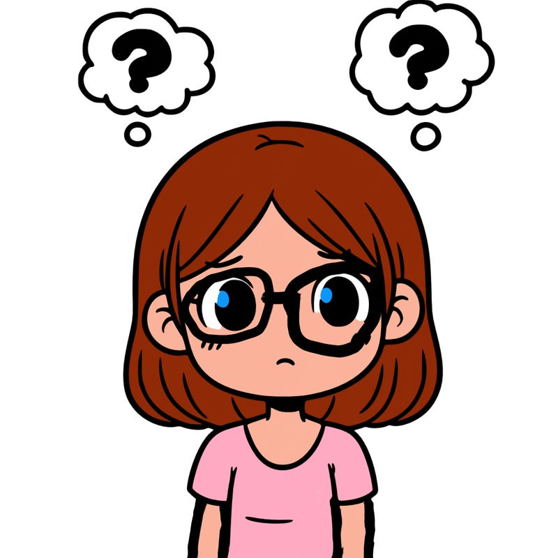 confused thinking girl