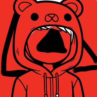 person in animal hoodie