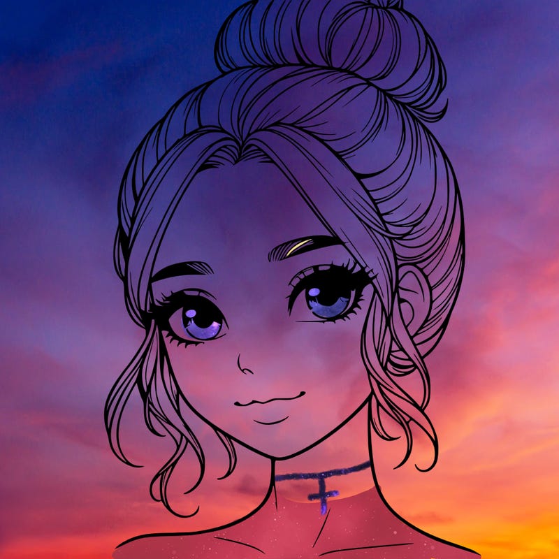 realistic pretty girl with hair in bun