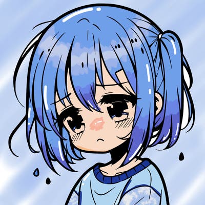 sad anime girl