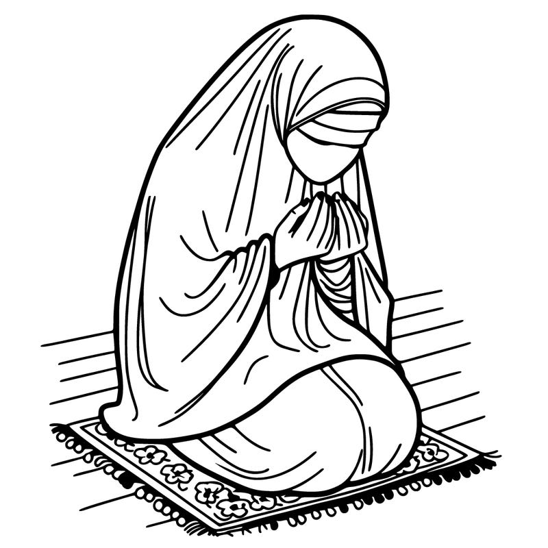 veiled 16 yo woman doing muqabala