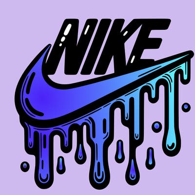 dripping nike logo