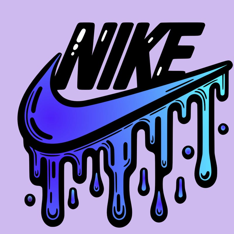 dripping nike logo