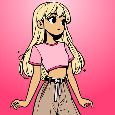 girl in a cute crop top
