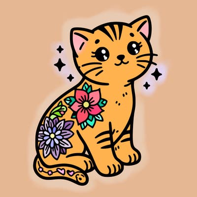kitten tattoo