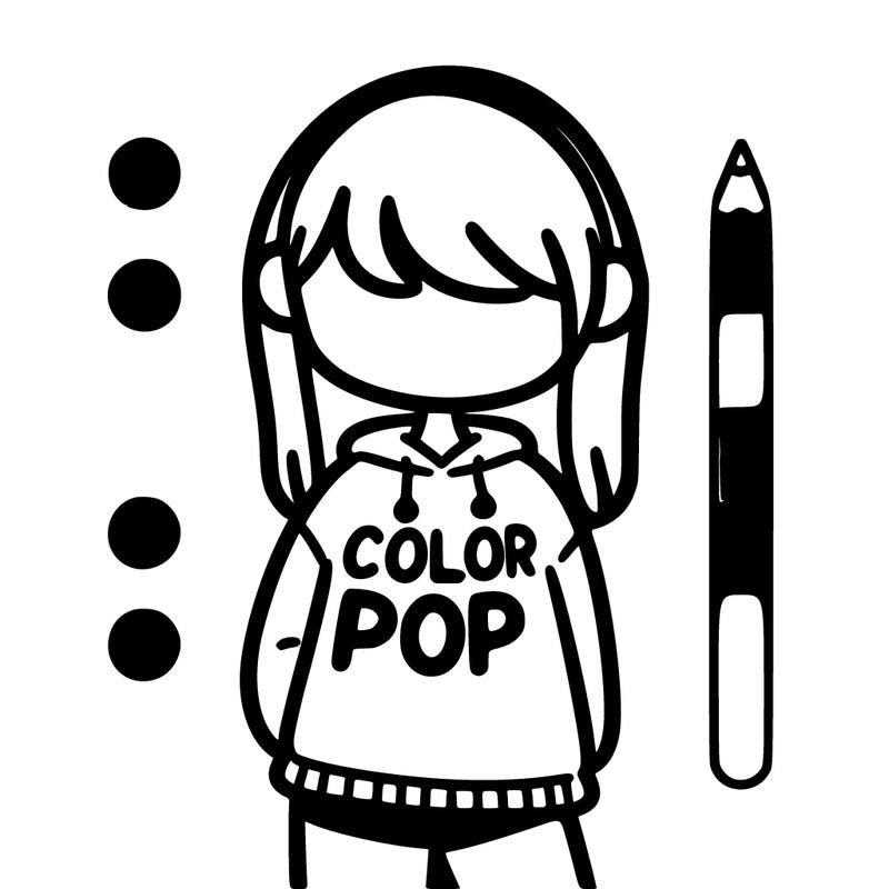 girl with color pop merch