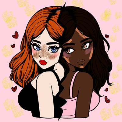 realistic girl split