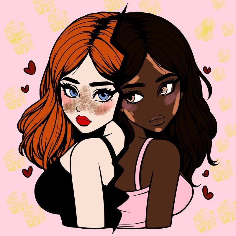 realistic girl split