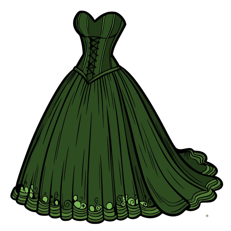 wedding dress-corset and a long and flowy skirt