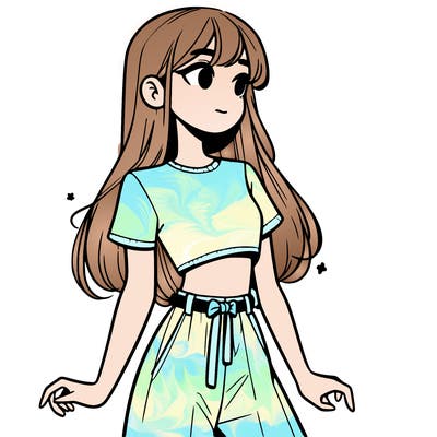 girl in a cute crop top