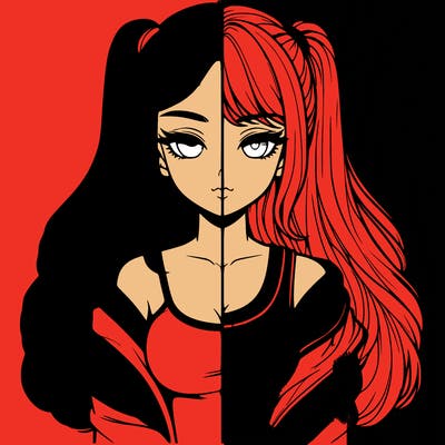 realistic girl split