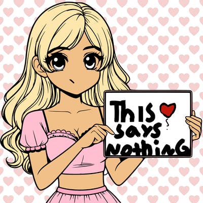 realistic pretty girl holding blank sign