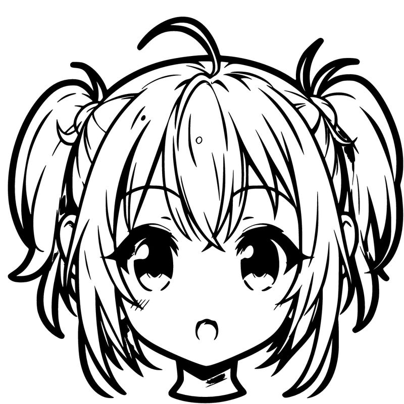 head of a cute anime girl