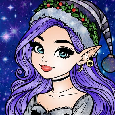 christmas girl elf realistic