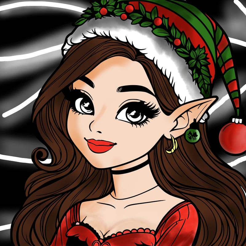 christmas girl elf realistic