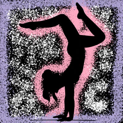 a woman doing a handstand