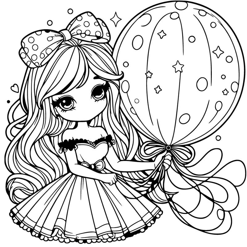 a very beautiful girl who owns a very large balloon