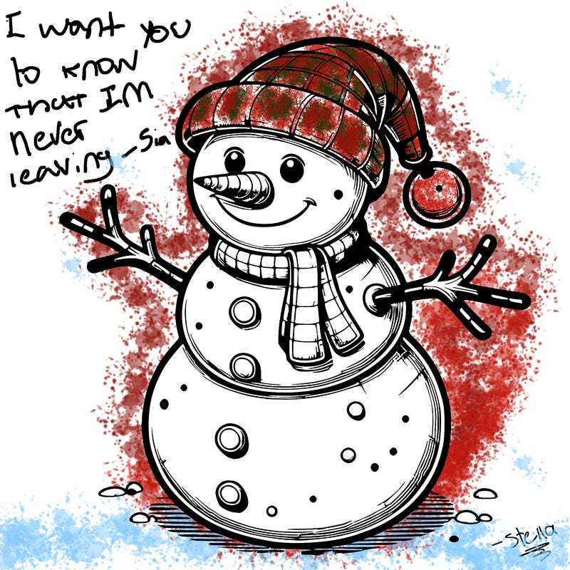 realistic christmas snowman