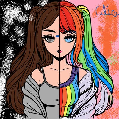 realistic girl split