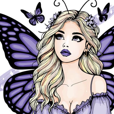 butterfly fairy realistic girl
