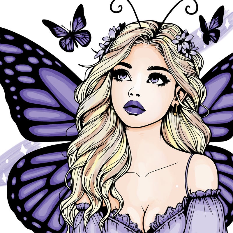 butterfly fairy realistic girl