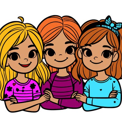 3 tween girls who are best friends