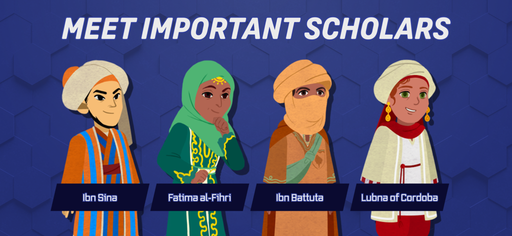Time Hoppers - Four historical scholars including Ibn Sina Fatima al-Fihri Ibn Battuta and Lubna of Cordoba