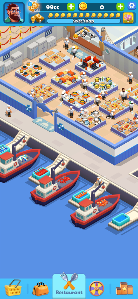 Fishing Frenzy:Idle Hooked Inc - Gestión de restaurante de mariscos y muelle de barcos de pesca en Fishing Frenzy Idle Hooked Inc