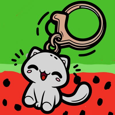 keychain of plastic material, neon model