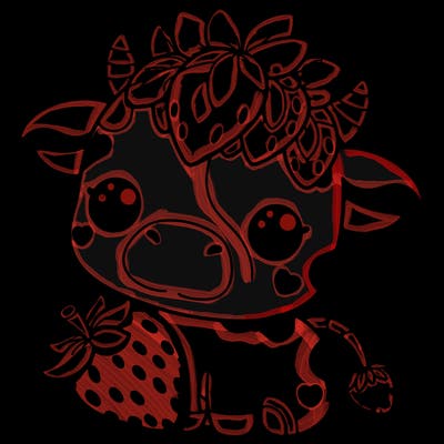cute strawberry cow