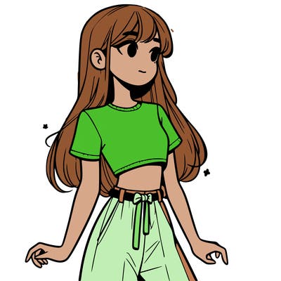 girl in a cute crop top