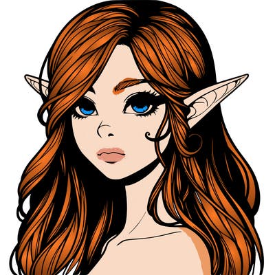 elf girl realistic dark fantasy