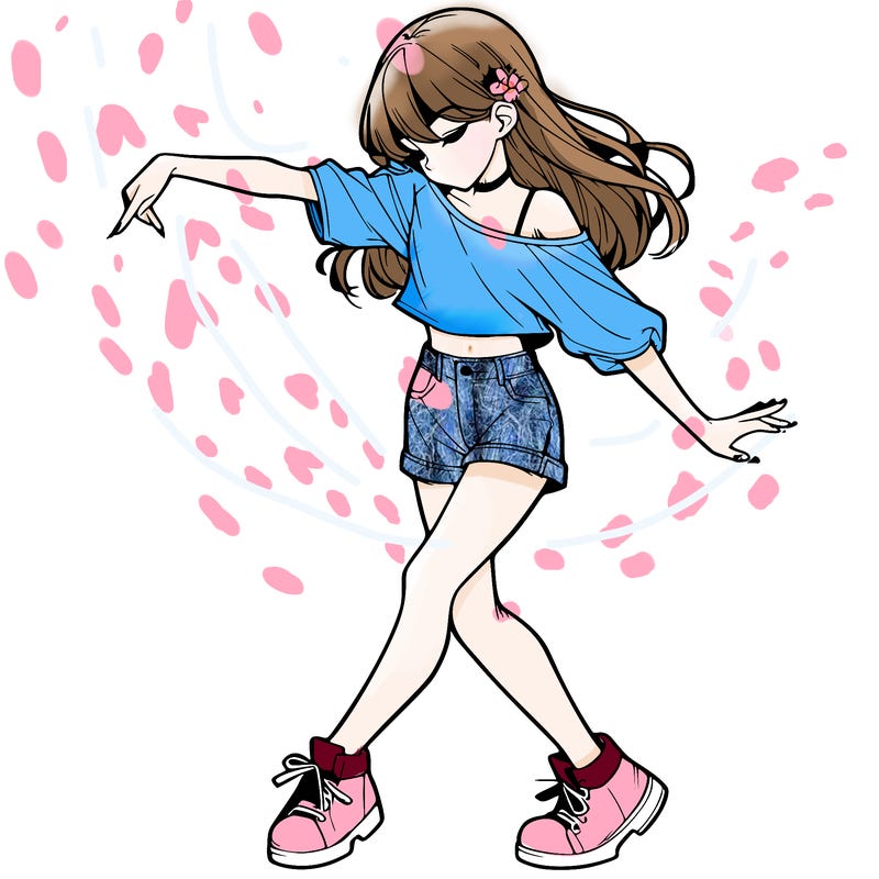 realistic girl danceing