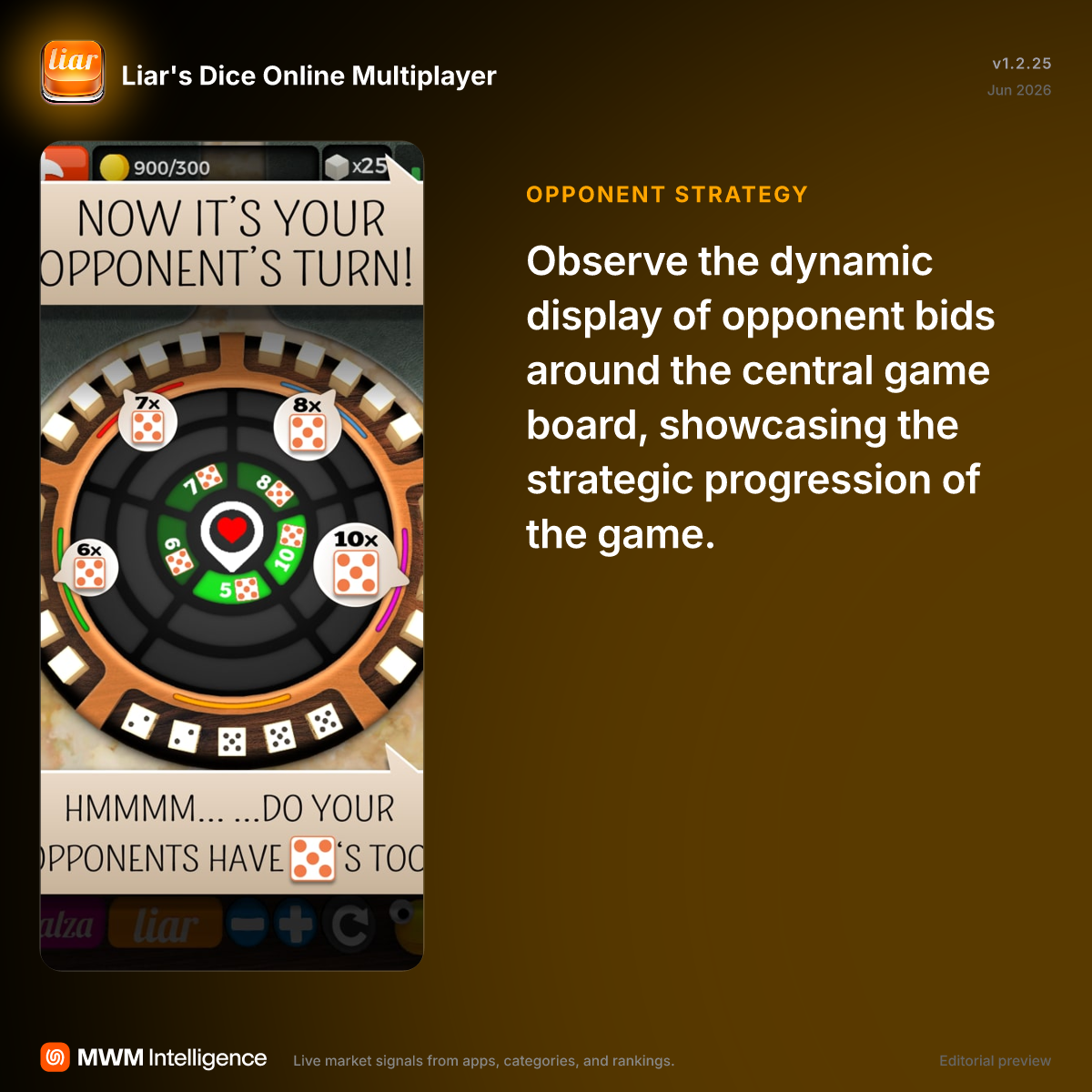 Liar's Dice Online Multiplayer - Games App | MWM