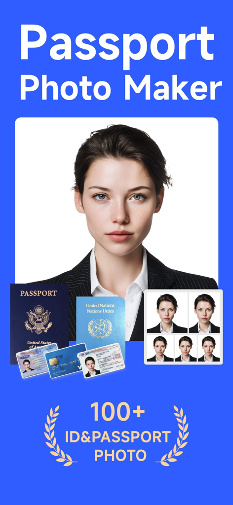 Passport Photo-ID Photo pro - 전문적인 얼굴 사진과 다양한 공식 신분증 문서를 표시하는 여권 사진 제작 앱