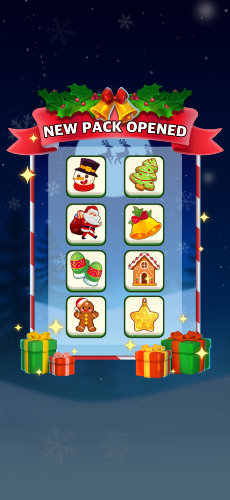 Tile Triple 3D - New Christmas tile pack opened in the Tile Triple 3D puzzle game