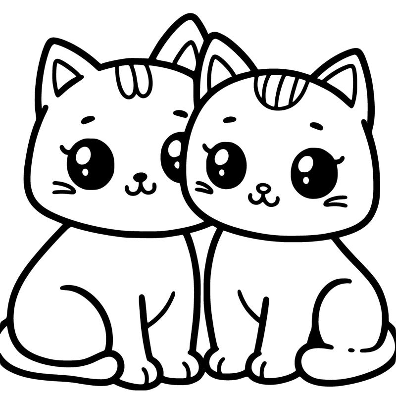 two cats next to each other