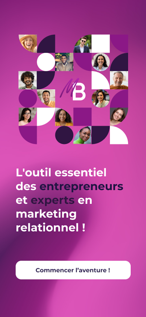 MyBiz - MyBiz app home screen for entrepreneurs and relationship marketing experts