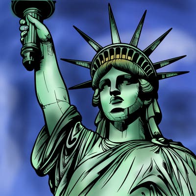 realistic statue of liberty