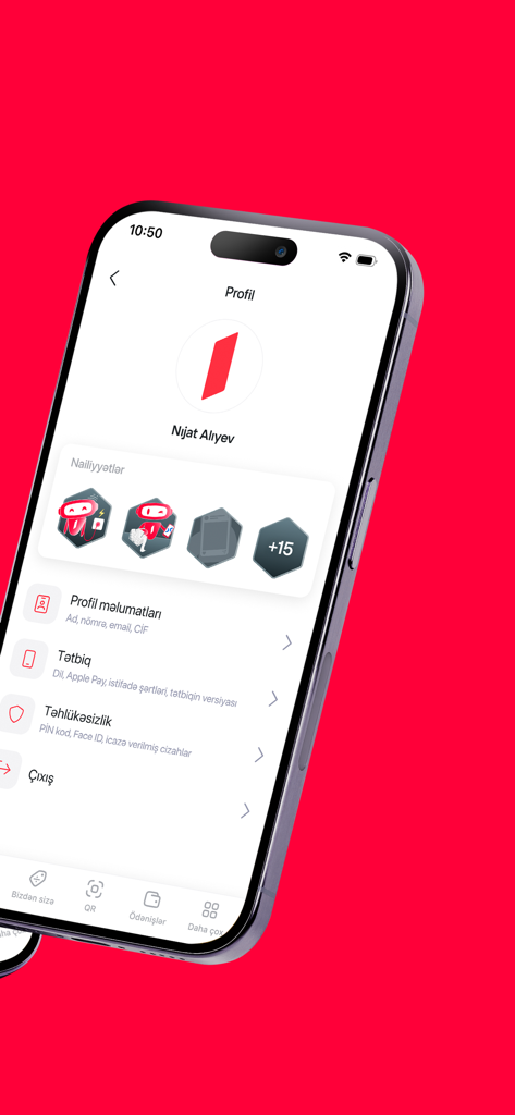 Birbank mobile app user profile and account settings screen