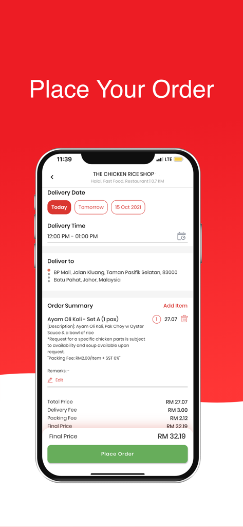 halo delivery - Halo Delivery app order summary screen showing delivery time address and total price