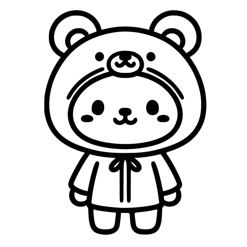 person in a bear costume