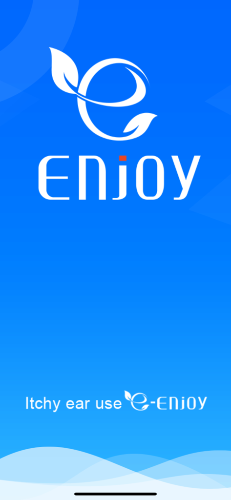 Xiao-E - Xiao-E app splash screen with the Enjoy logo and slogan for itchy ear relief.