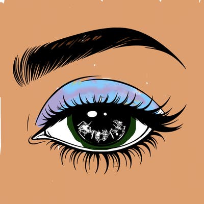 eye closed realistic