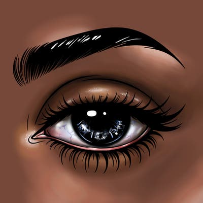 eye closed realistic