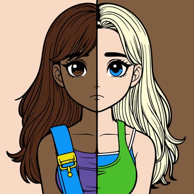 realistic girl split