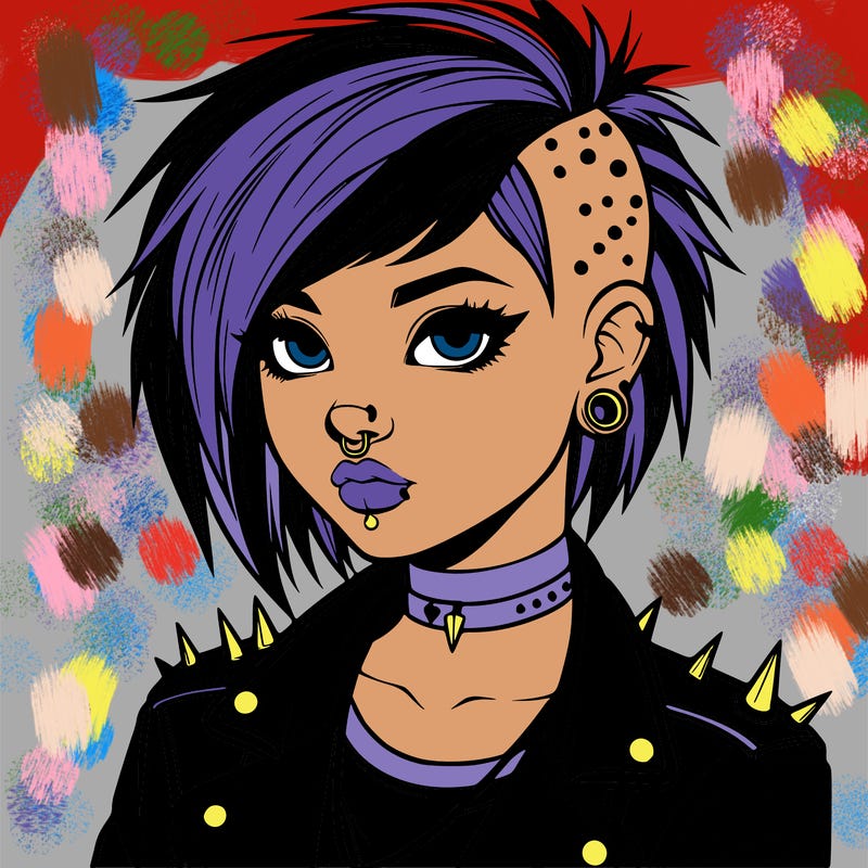 realistic punk girl