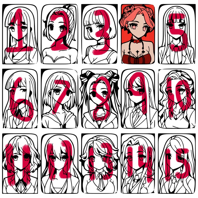 girls that look diffrent anime